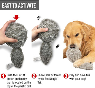 Hyper Pet Doggie Tail Interactive Plush Dog Toy