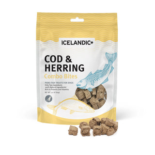 Icelandic+ Cod & Herring Combo Bites Fish Dog Treats, 3-oz Bag