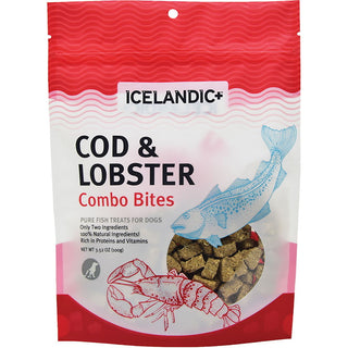 Icelandic+ Cod & Lobster Combo Bites Dog Treats, 3.5-oz bag