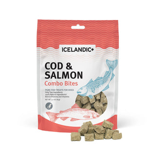 Icelandic+ Cod & Salmon Combo Bites Fish Dog Treats, 3-oz Bag