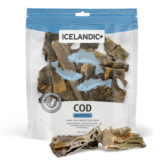 Icelandic+ Cod Skin Pieces Dogs Treats, 8-oz Bag