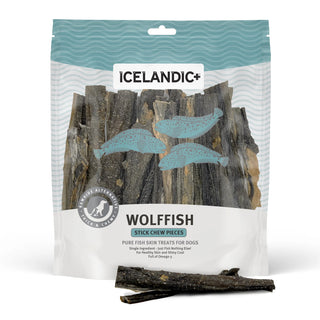 Icelandic+ Wolffish Skin Sticks & Pieces Dog Treats, 9-oz Bag