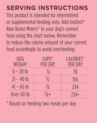 Instinct Freeze-Dried Raw Boost Mixers Grain-Free Skin & Coat Health Recipe Dog Food Topper, 5.5-oz Bag