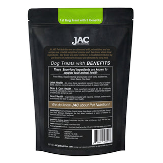 JAC Pet Nutrition Free Run Chicken Dehydrated Dog Treats with Benefits, 8-oz