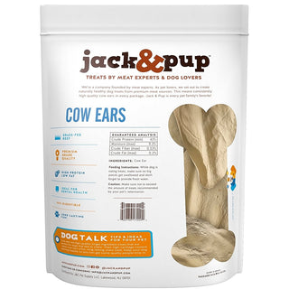 Jack & Pup Cow Ears for Dogs, 15-Piece Pack