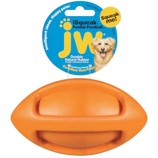 JW Pet iSqueak Funble Football Dog Toy, Medium