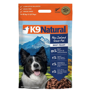 K9 Natural Beef Feast Raw Freeze-Dried Dog Food, 8-lb Bag