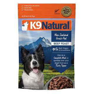 K9 Natural Beef Recipe Raw Freeze-Dried Dog Food, 17.6-oz Bag