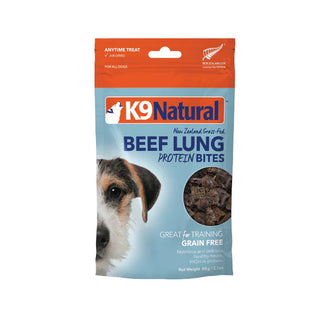 K9 Natural Beef Lung Protein Bites Air-Dried Dog Treats, 2.1-oz Bag