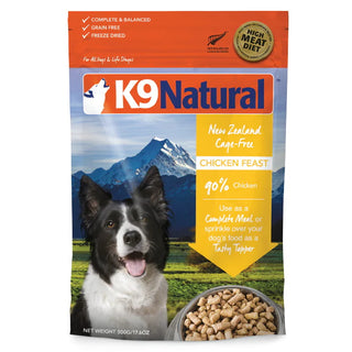 K9 Natural Chicken Feast Raw Freeze-Dried Dog Food, 17.6-oz Bag