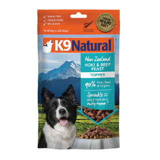 K9 Natural Hoki & Beef Feast Freeze-Dried Dog Food Topper, 3.5-oz Bag