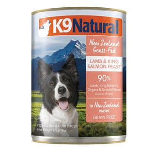 K9 Natural Lamb & King Salmon Feast Canned Dog Food, 13-oz, Case of 12