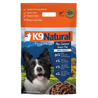 K9 Natural Beef Feast Raw Freeze-Dried Dog Food, 4 lb