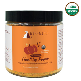 Kin + Kind Healthy Poops Pumpkin Fiber Supplement for Dogs & Cats, 8-oz 