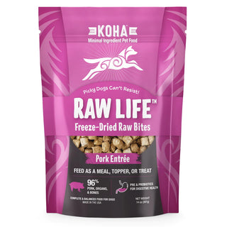 KOHA Freeze-Dried Raw Bites Pork Entree Dog Food, 14-oz Bag