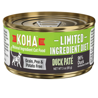 KOHA Limited Ingredient Diet Duck Pate Canned Cat Food, 3-oz, Case of 24