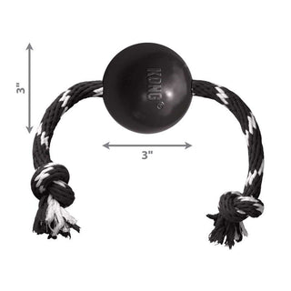 KONG Extreme Durable Rubber Ball w/ Rope, Large