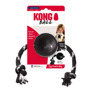 KONG Extreme Durable Rubber Ball w/ Rope, Large