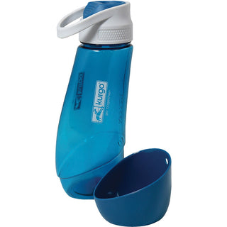 Kurgo Gourd Travel Water Bottle & Bowl for Dogs, Blue