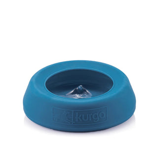 Kurgo Splash Free Wander Dog Water Bowl, Blue