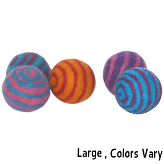 Lollycadoodle Boiled Wool Ball Dog Toys, Large