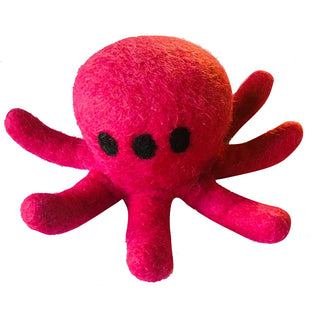 Lollycadoodle Octopus Boiled Wool Dog Toy, Large