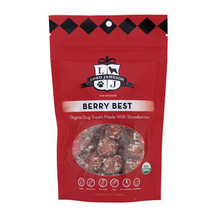 Lord Jameson Berry Best Organic Vegan Dog Treats, 6-oz bag