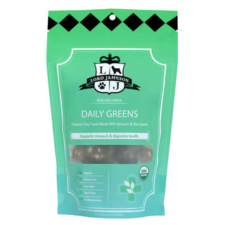 Lord Jameson Daily Greens Digestive Support Organic Dog Treats, 6-oz bag