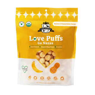 Lord Jameson Love Puffs Go Nanas Crunchy Organic Dog Treats, 4-oz Bag