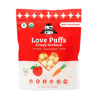 Lord Jameson Love Puffs Crispy Orchard Crunchy Organic Dog Treats, 4-oz Bag