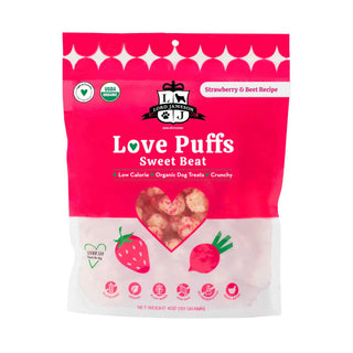 Lord Jameson Love Puffs Sweet Beat Crunchy Organic Dog Treats, 4-oz Bag