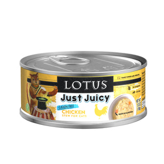 Lotus Just Juicy Chicken Stew Grain-Free Canned Cat Food, 5.3-oz, case of 24