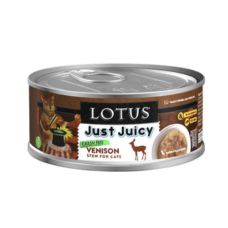 Lotus Just Juicy Venison Stew Grain-Free Canned Cat Food, 5.3-oz, case of 24