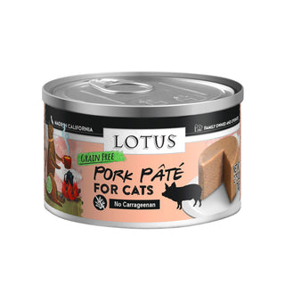 Lotus Pork Pate Grain-Free Canned Cat Food, 2.75-oz, case of 24