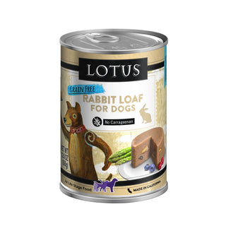 Lotus Rabbit Loaf Grain-Free Canned Dog Food, 12.5-oz Cans, Case of 12