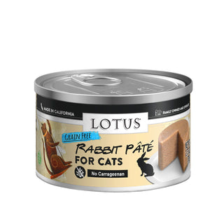 Lotus Rabbit Pate Grain-Free Canned Cat Food, 2.5-oz, case of 24