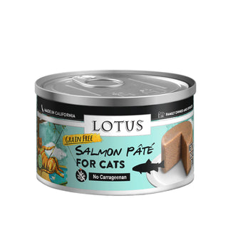 Lotus Salmon Pate Grain-Free Canned Cat Food, 2.5-oz, case of 24