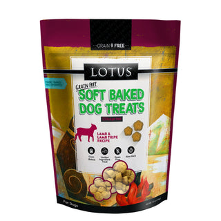 Lotus Soft Baked Lamb & Lamb Tripe Dog Treats, 10-oz Bag