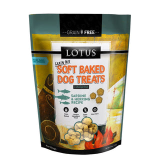 Lotus Soft Baked Sardine & Herring Recipe Dog Treats, 10-oz Bag