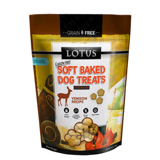 Lotus Soft Baked Venison Recipe Dog Treats, 10-oz Bag