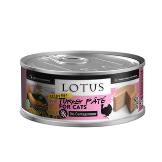 Lotus Turkey Pate Grain-Free Canned Cat Food, 5.3-oz, case of 24