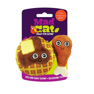 Mad Cat Chicken N' Waffles Catnip & Silvervine Cat Toy