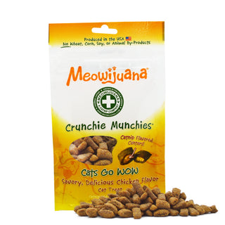 Meowijuana Crunchie Munchie Chicken Cat Treats, 3-oz bag