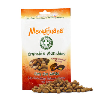 Meowijuana Crunchie Munchie Salmon Cat Treat, 3-oz bag