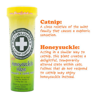 Meowijuana Honeysuckle Haze Blend Catnip for Cats, 26 Gram bottle