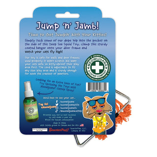 Meowijuana Jump 'n' Jamb Deep Sea Squid Swinging Refillable Catnip Cat Toy