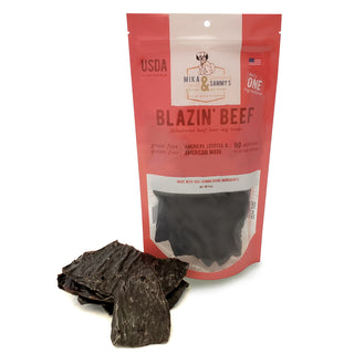 Mika & Sammy's Blazin' Beef Jerky Dog Treats, 5-oz Bag