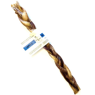 Mika & Sammy's Braided Bully Stick Dog Treat, 12-Inch