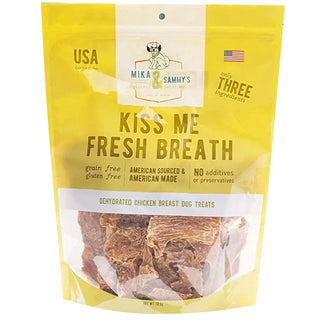 Mika & Sammy's Kiss Me Fresh Breath Chicken Jerky Dog Treats, 12-oz Bag