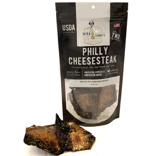 Mika & Sammy's Philly Cheesesteak Beef Jerky Dog Treats, 5-oz Bag